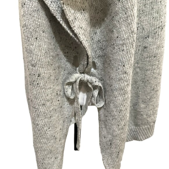 Ann Taylor Poncho Womens Small Pullover Gray Slouchy Slub Tie Sides Spring Layer - Picture 6 of 11